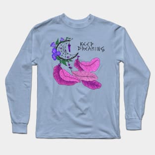 amethyst dreamcather rose feathers keep dreaming Long Sleeve T-Shirt